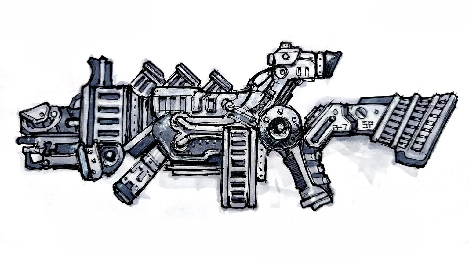 Drawn by hand