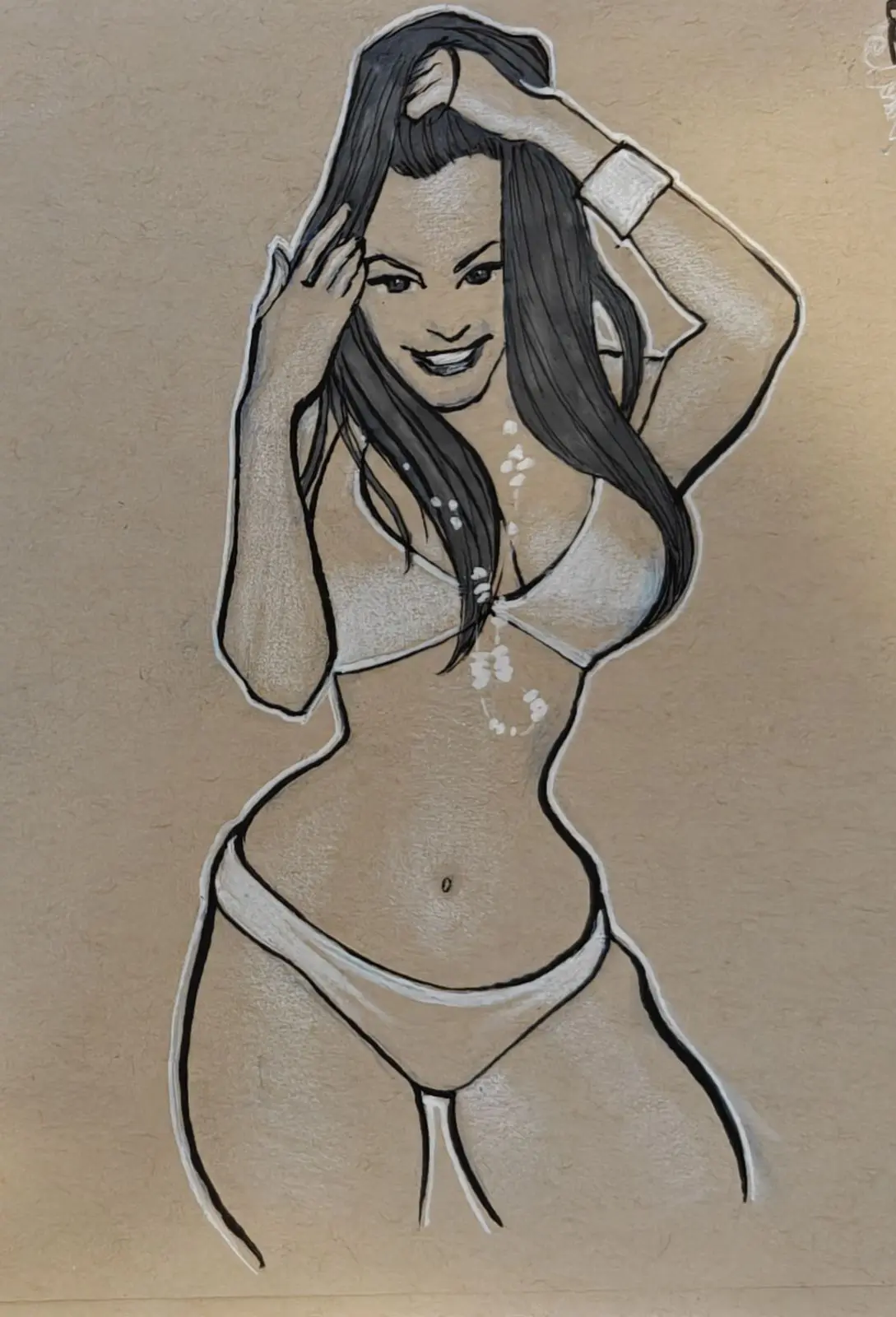 Drawn by hand