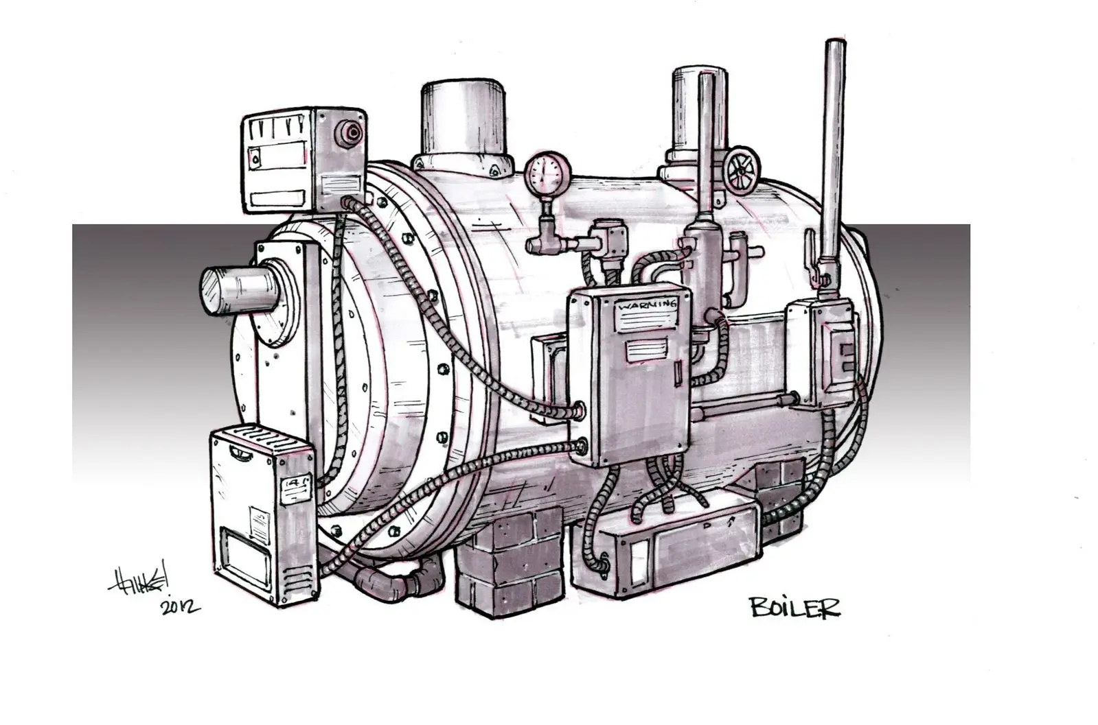 Drawn by hand