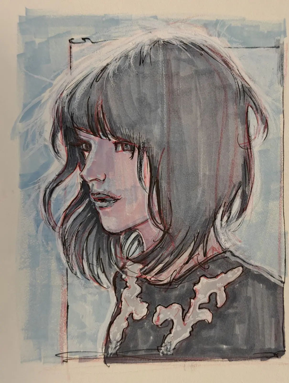 Drawn by hand