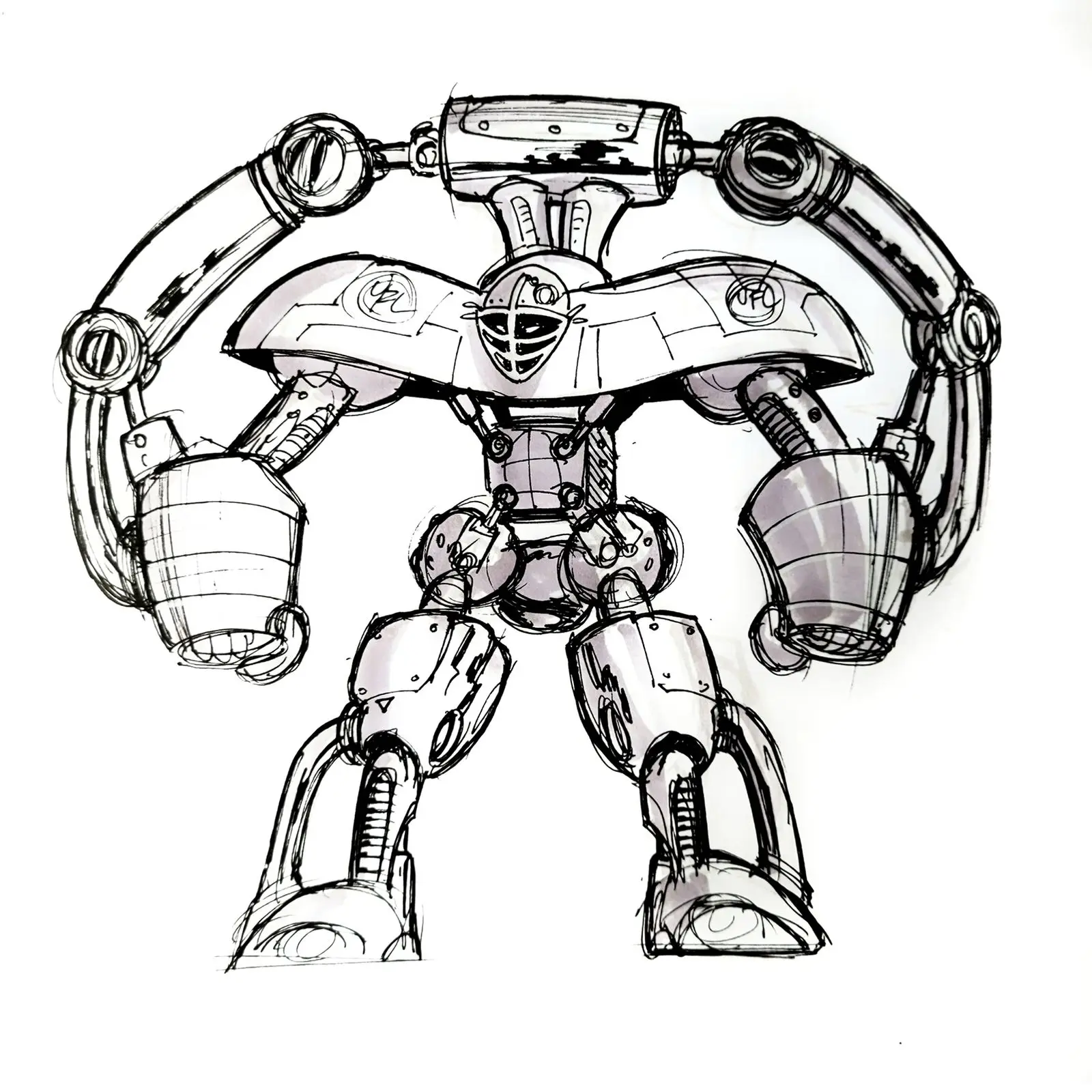 Drawn by hand