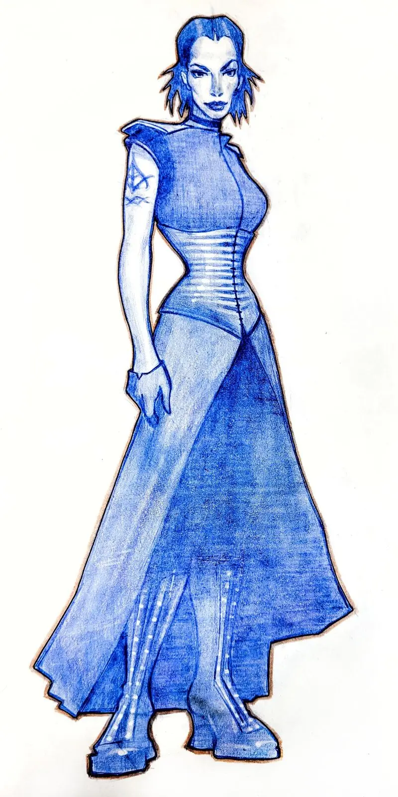 Drawn by hand