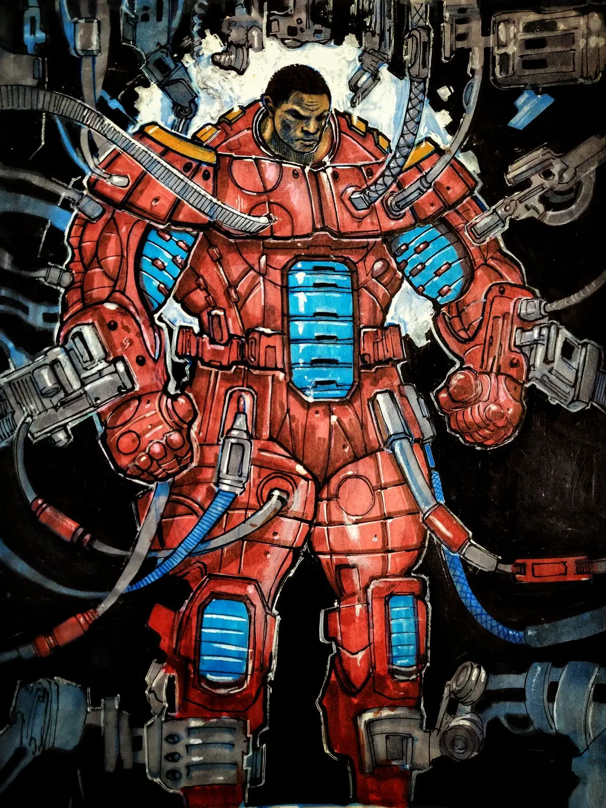 Drawn by hand