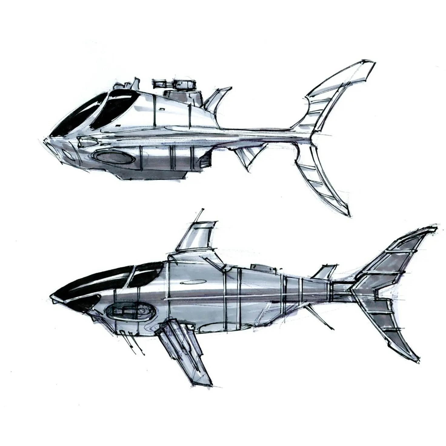 Drawn by hand